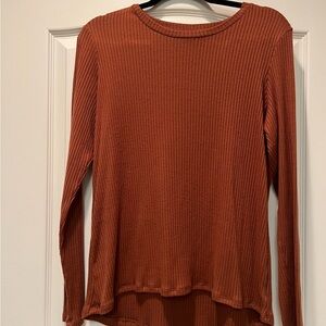 American Eagle Outfitters Red Long Sleeve Tee